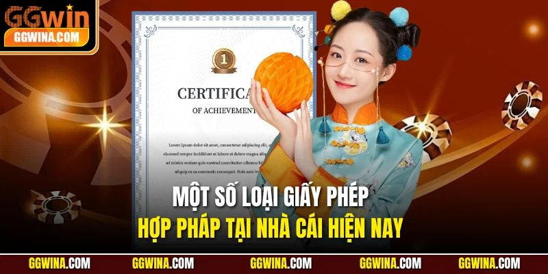 Một số loại giấy phép hợp pháp tại nhà cái hiện nay